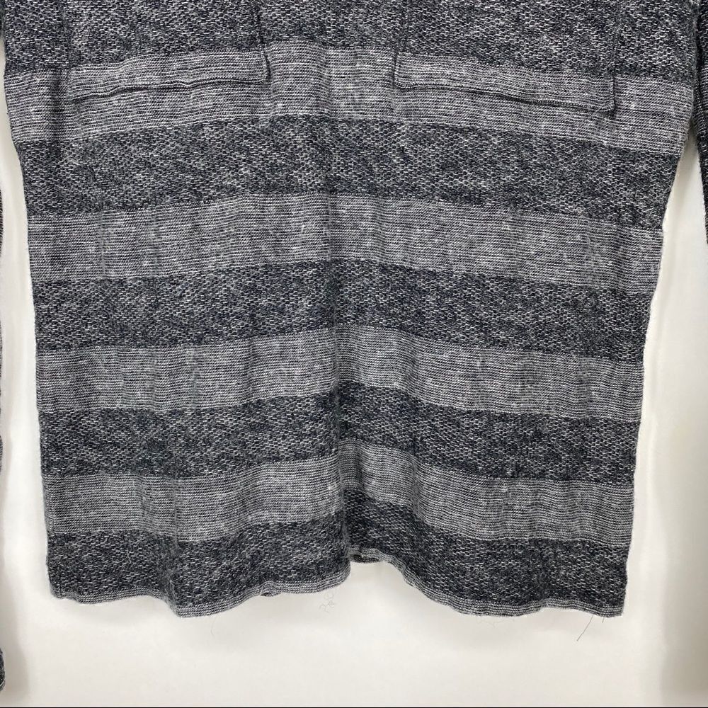 Lacoste Grey Striped Long Sleeve Turtleneck Top - Picture 5 of 8